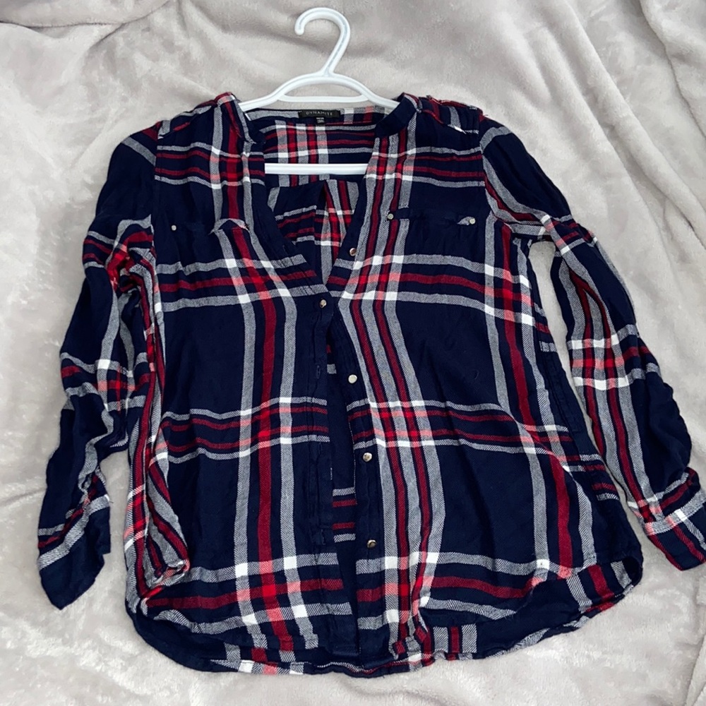 Plaid button up shirt